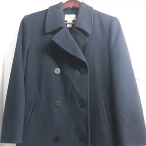 LL Bean Peacoat Petite size 8 Navy Blue